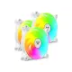 VALUE-TOP CR10-W1232ARGB WHITE COLOR 12CM 3PCS ARGB FAN KIT WITH 10-PORT CONTROL HUB